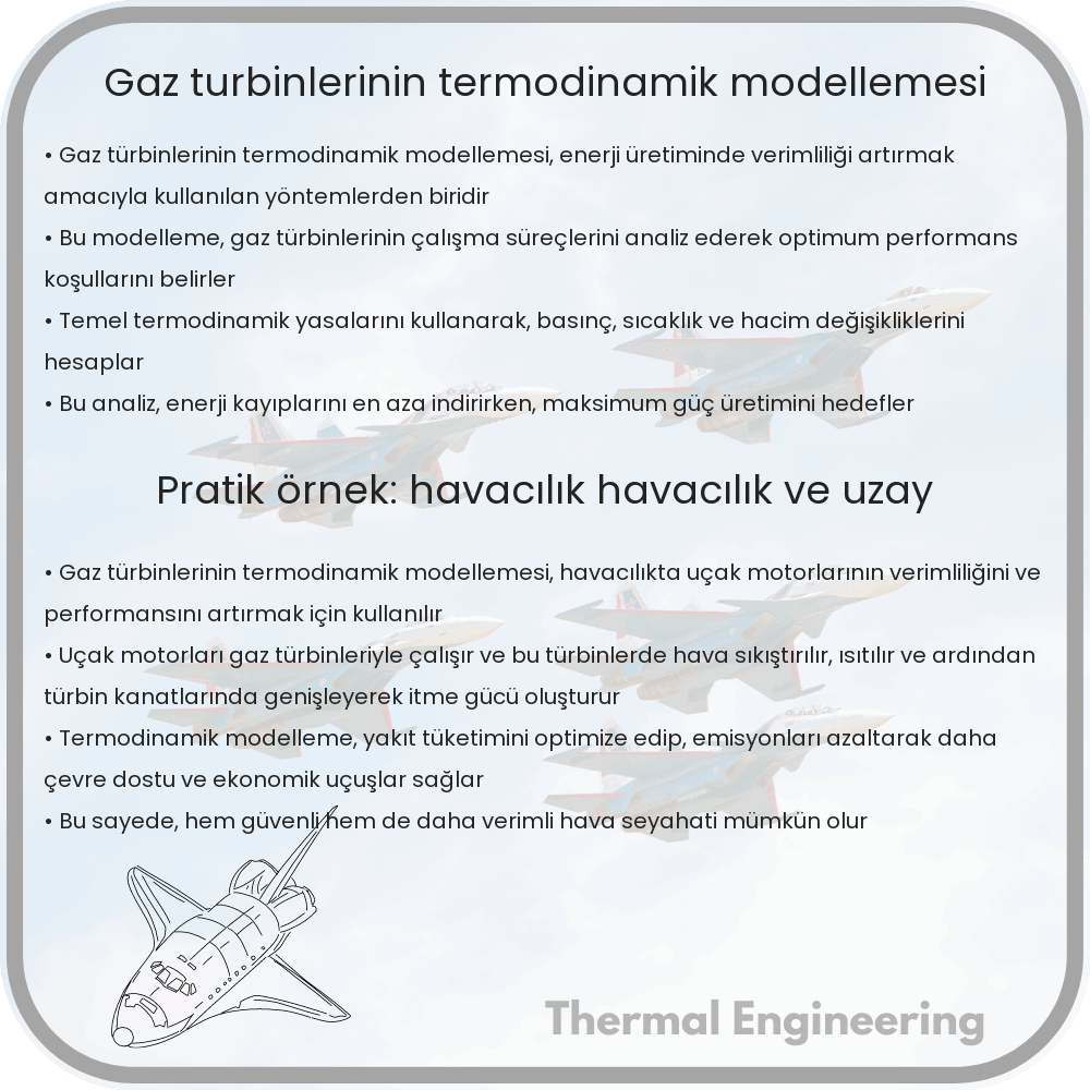 Gaz Türbinlerinin Termodinamik Modellemesi