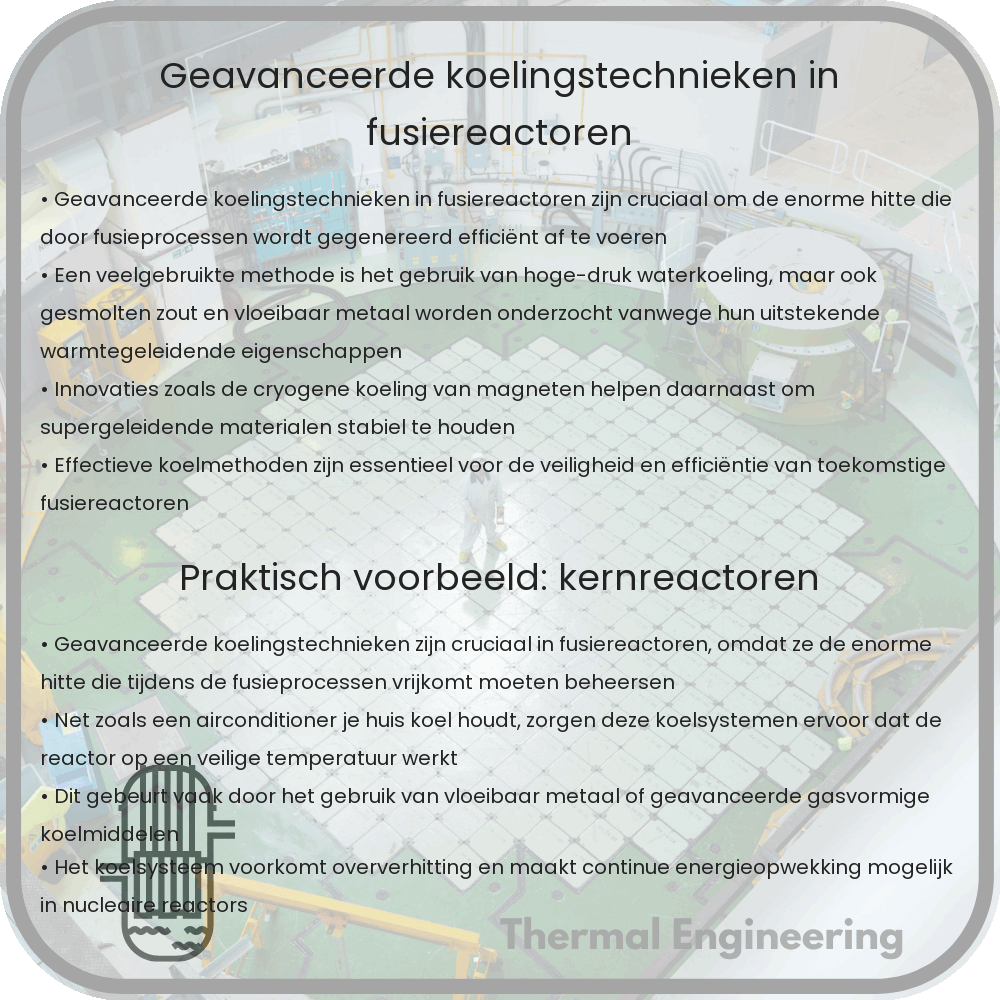 Geavanceerde koelingstechnieken in fusiereactoren