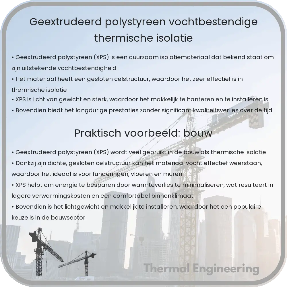Geëxtrudeerd Polystyreen | Vochtbestendige Thermische Isolatie