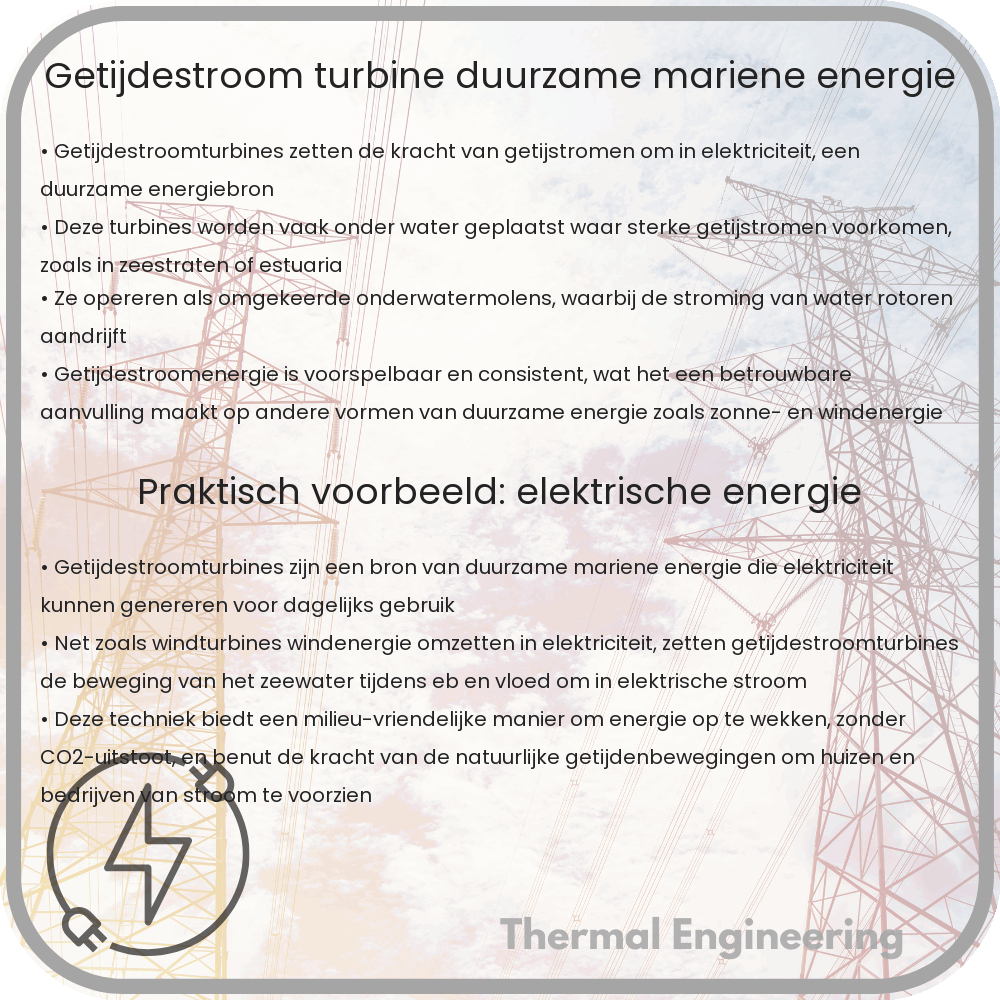 Getijdestroom Turbine | Duurzame Mariene Energie