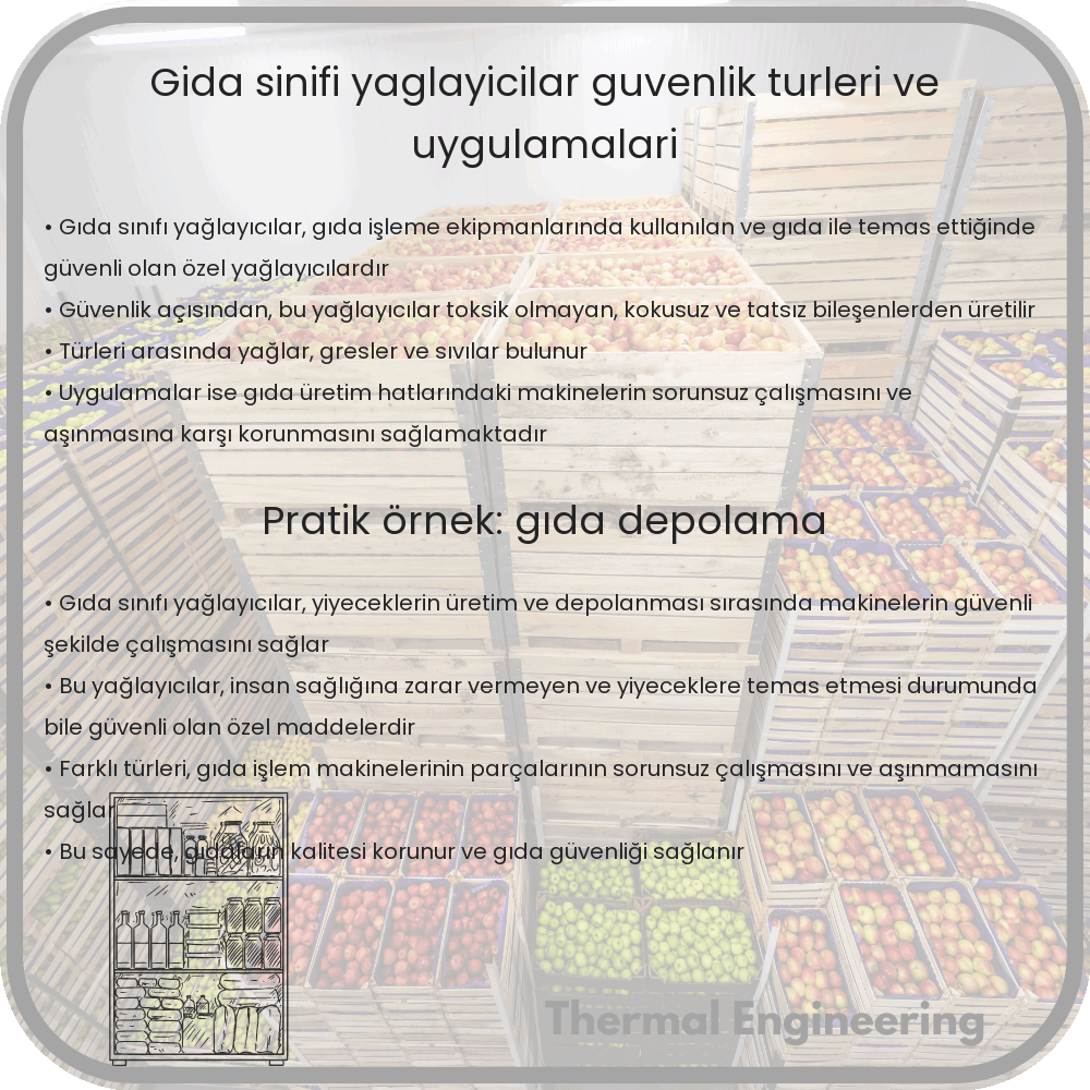 Gıda Sınıfı Yağlayıcılar | Güvenlik, Türleri ve Uygulamaları