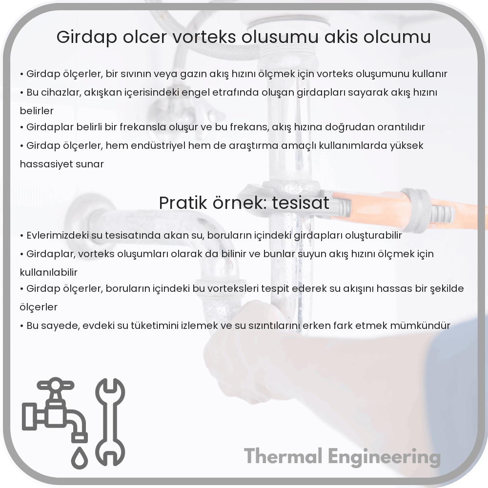Girdap Ölçer | Vorteks Oluşumu, Akış Ölçümü