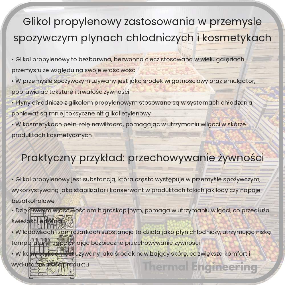 Glikol Propylenowy | Zastosowania w Przemyśle Spożywczym, Płynach Chłodniczych i Kosmetykach