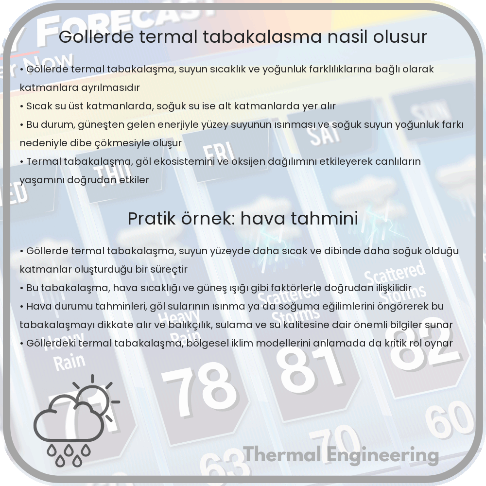 Göllerde Termal Tabakalaşma Nasıl Oluşur?
