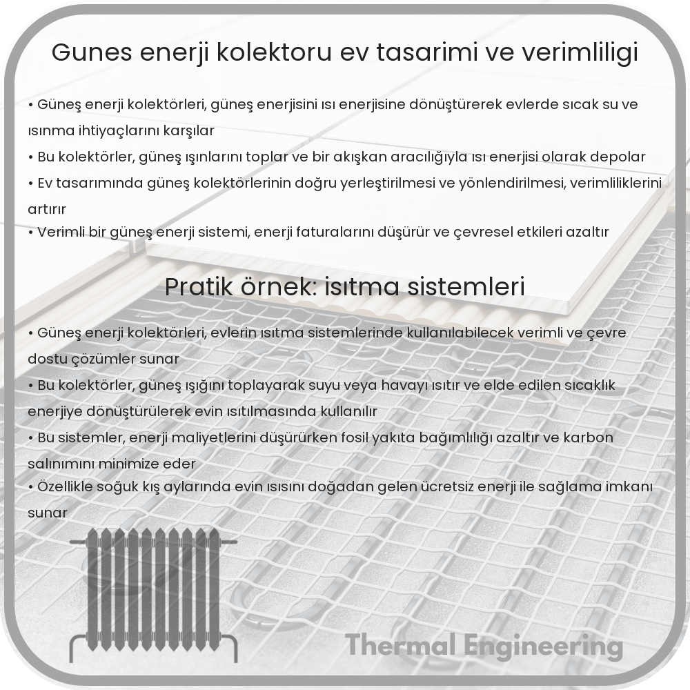 Güneş Enerji Kolektörü | Ev Tasarımı ve Verimliliği