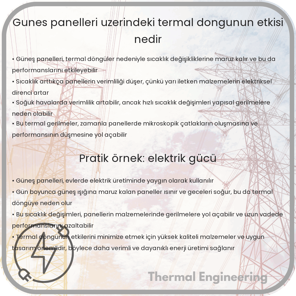 Güneş Panelleri Üzerindeki Termal Döngünün Etkisi Nedir?