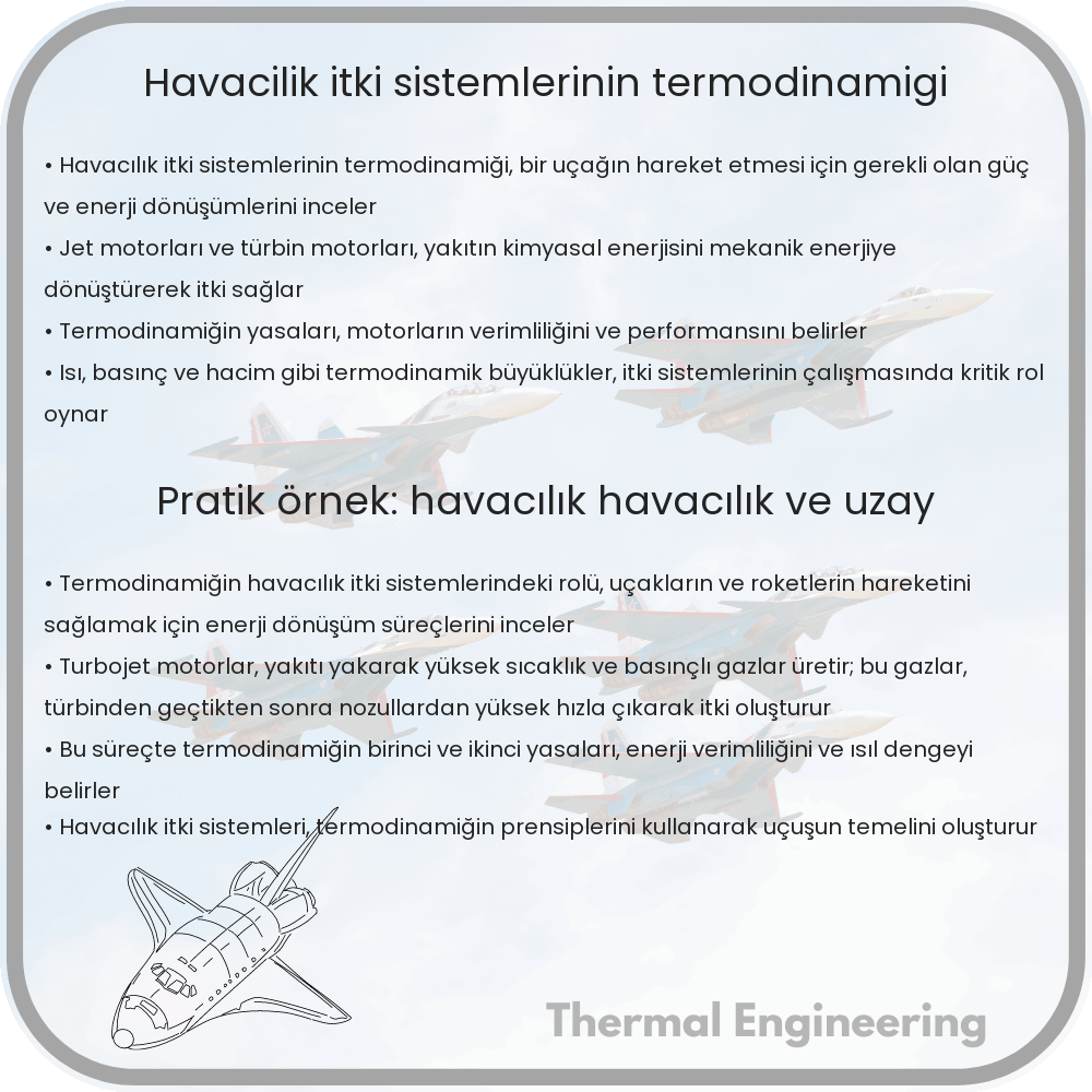 Havacılık İtki Sistemlerinin Termodinamiği