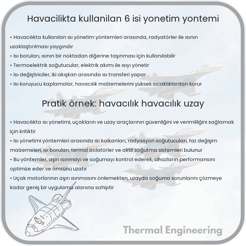 Havacılıkta Kullanılan 6 Isı Yönetim Yöntemi