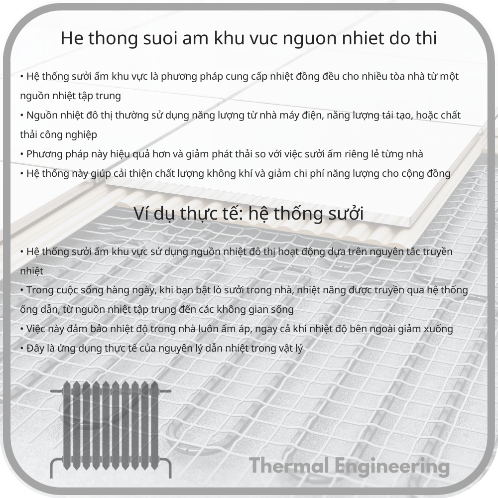 Hệ thống Sưởi Ấm Khu Vực | Nguồn Nhiệt Đô Thị