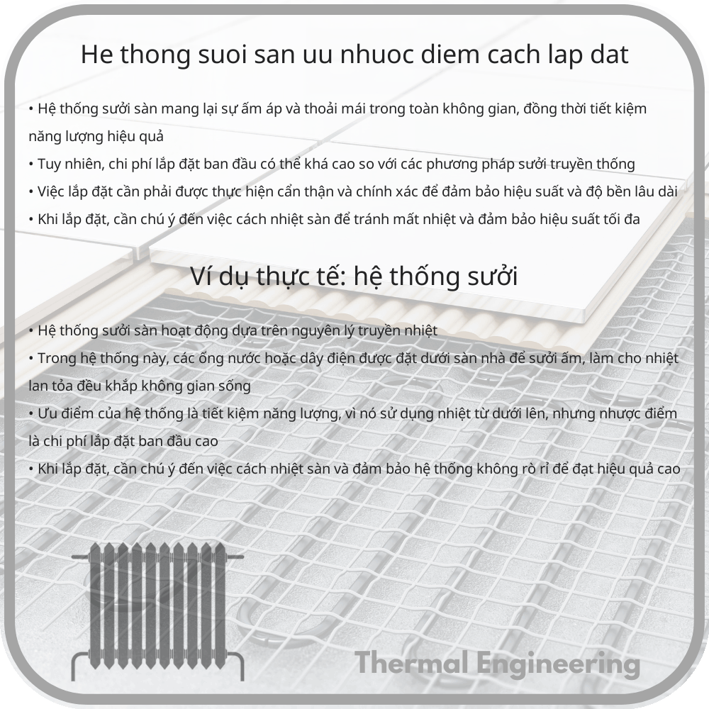 Hệ thống Sưởi Sàn | Ưu Nhược Điểm, Cách Lắp Đặt