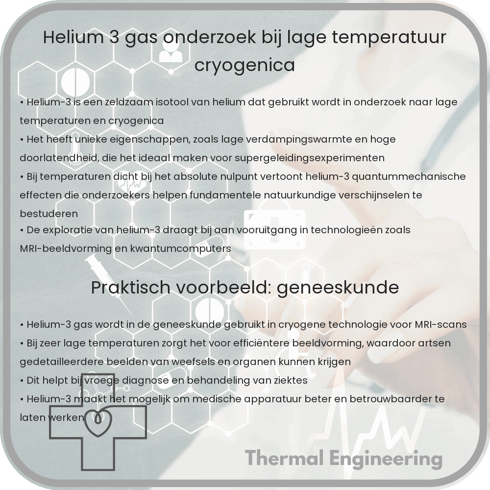 Helium-3 Gas | Onderzoek bij Lage Temperatuur & Cryogenica