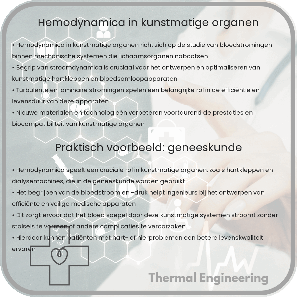 Hemodynamica in kunstmatige organen