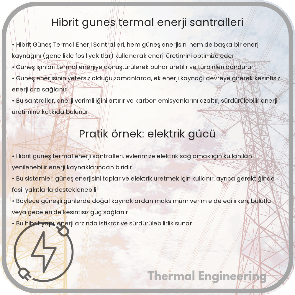 Hibrit Güneş Termal Enerji Santralleri