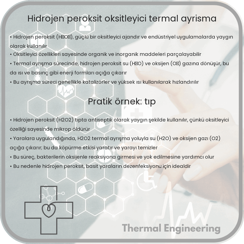 Hidrojen Peroksit | Oksitleyici, Termal Ayrışma