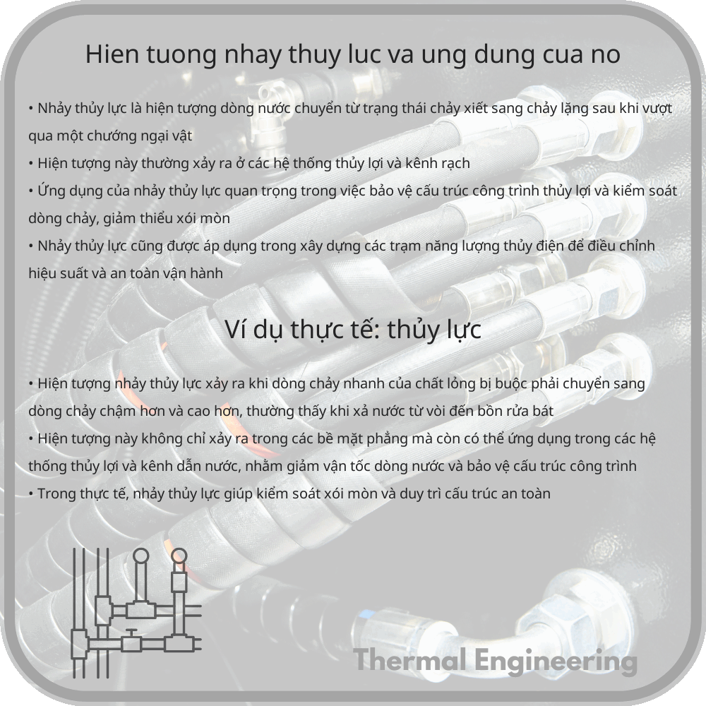 Hiện tượng nhảy thủy lực và ứng dụng của nó