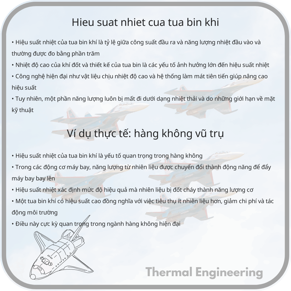 Hiệu suất nhiệt của tua bin khí