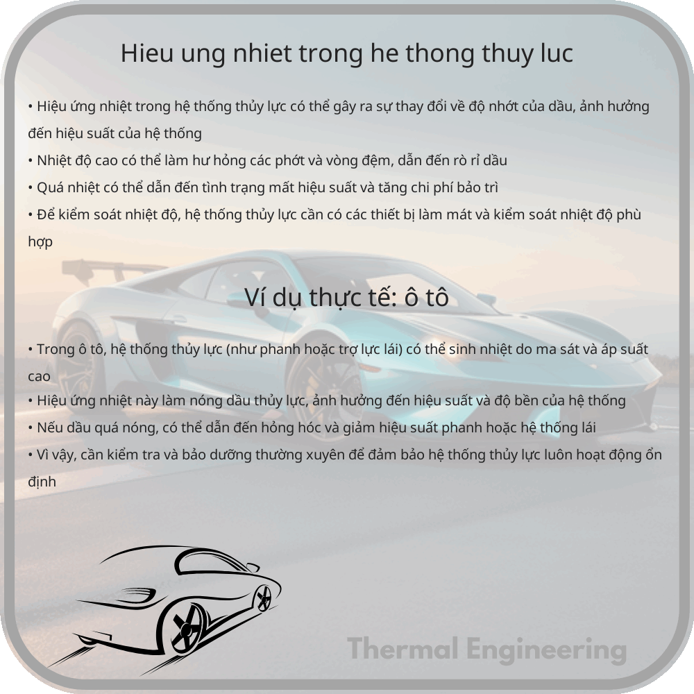 Hiệu ứng nhiệt trong hệ thống thủy lực
