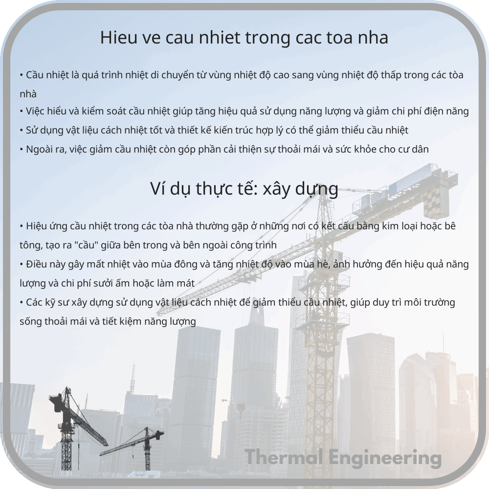 Hiểu về Cầu Nhiệt trong Các Tòa Nhà