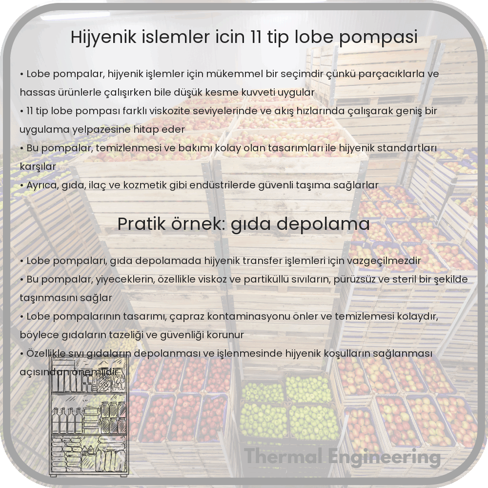 Hijyenik İşlemler İçin 11 Tip Lobe Pompası