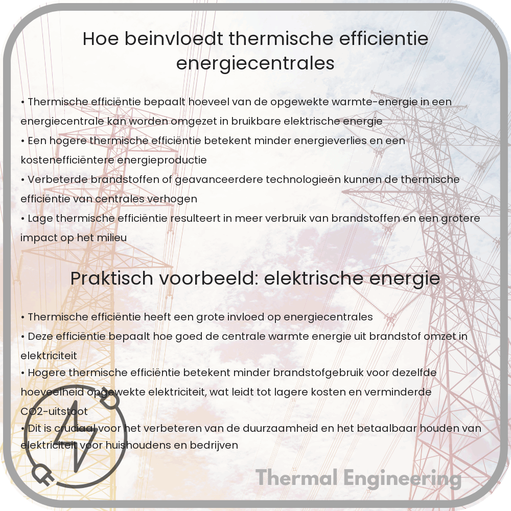 Hoe beïnvloedt thermische efficiëntie energiecentrales