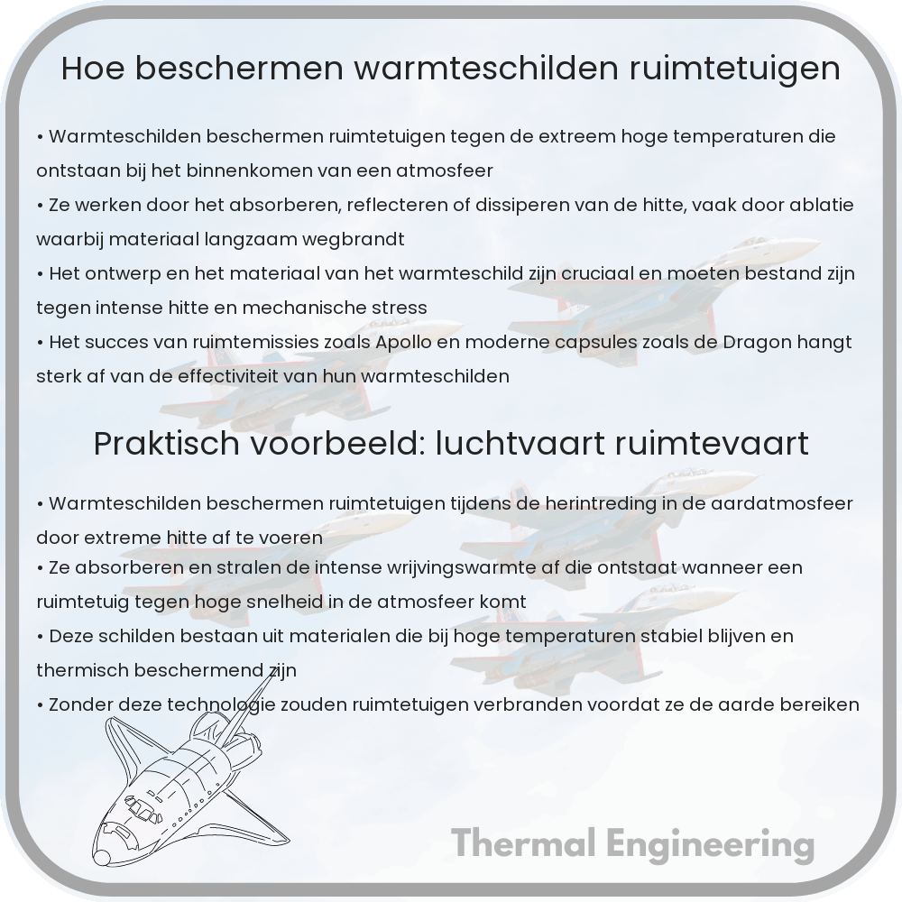 Hoe Beschermen Warmteschilden Ruimtetuigen?
