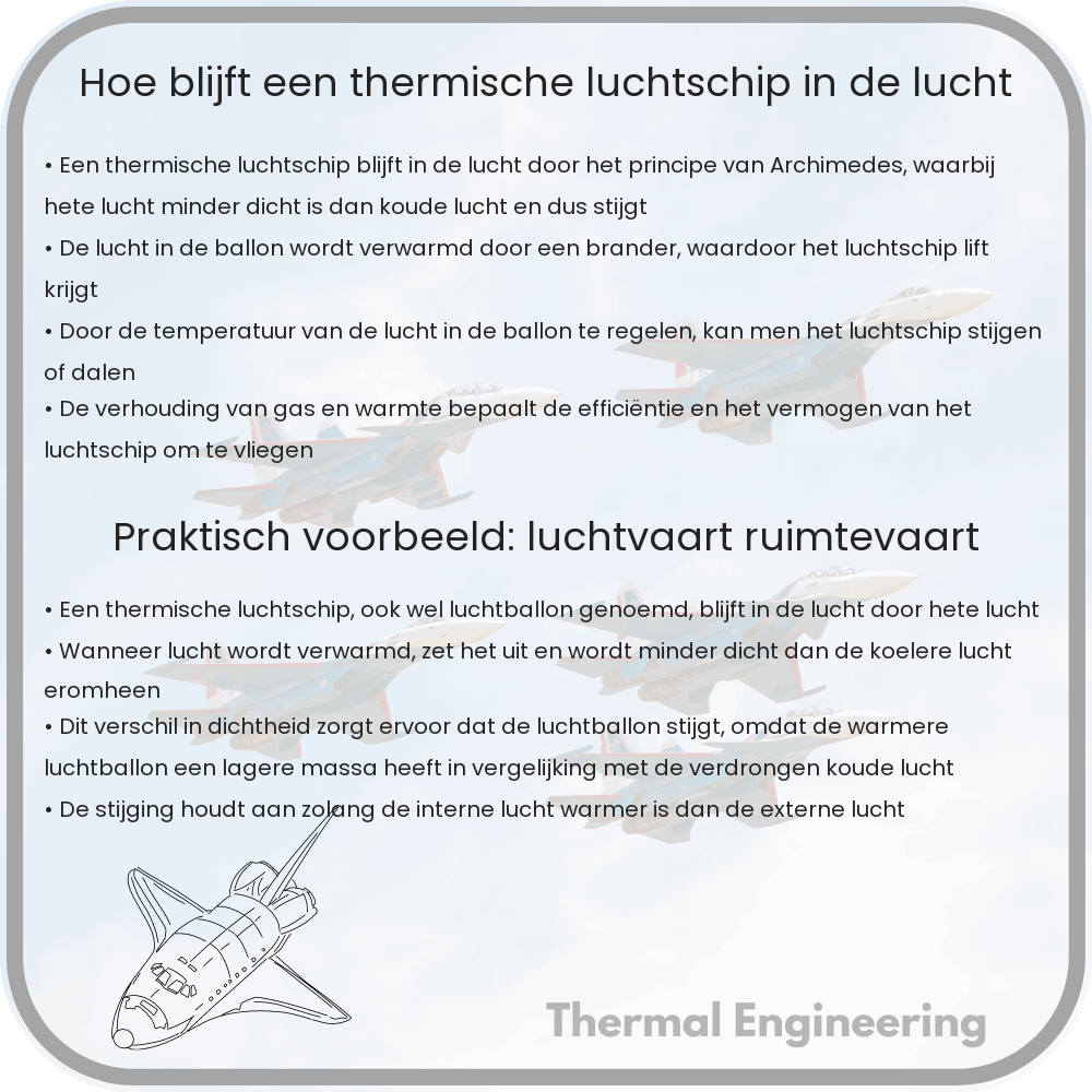 Hoe blijft een thermische luchtschip in de lucht?