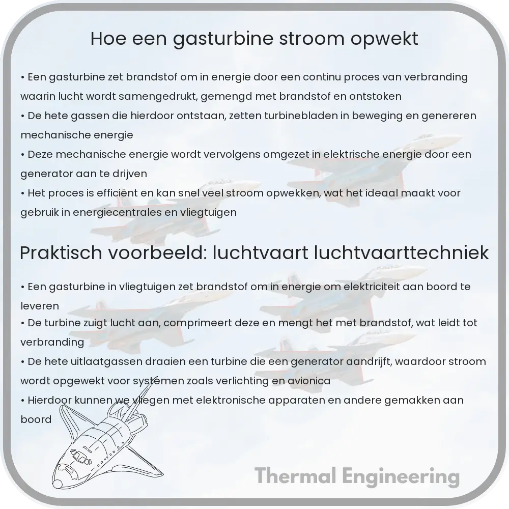 Hoe een gasturbine stroom opwekt