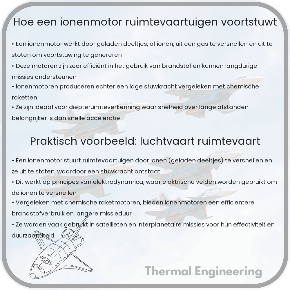 Hoe een ionenmotor ruimtevaartuigen voortstuwt