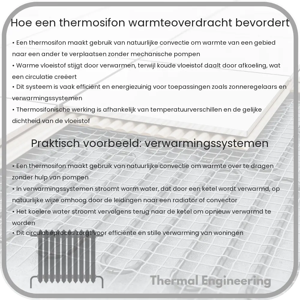Hoe een thermosifon warmteoverdracht bevordert