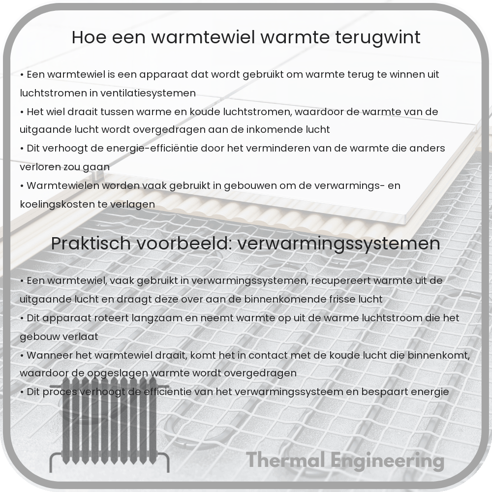 Hoe een warmtewiel warmte terugwint