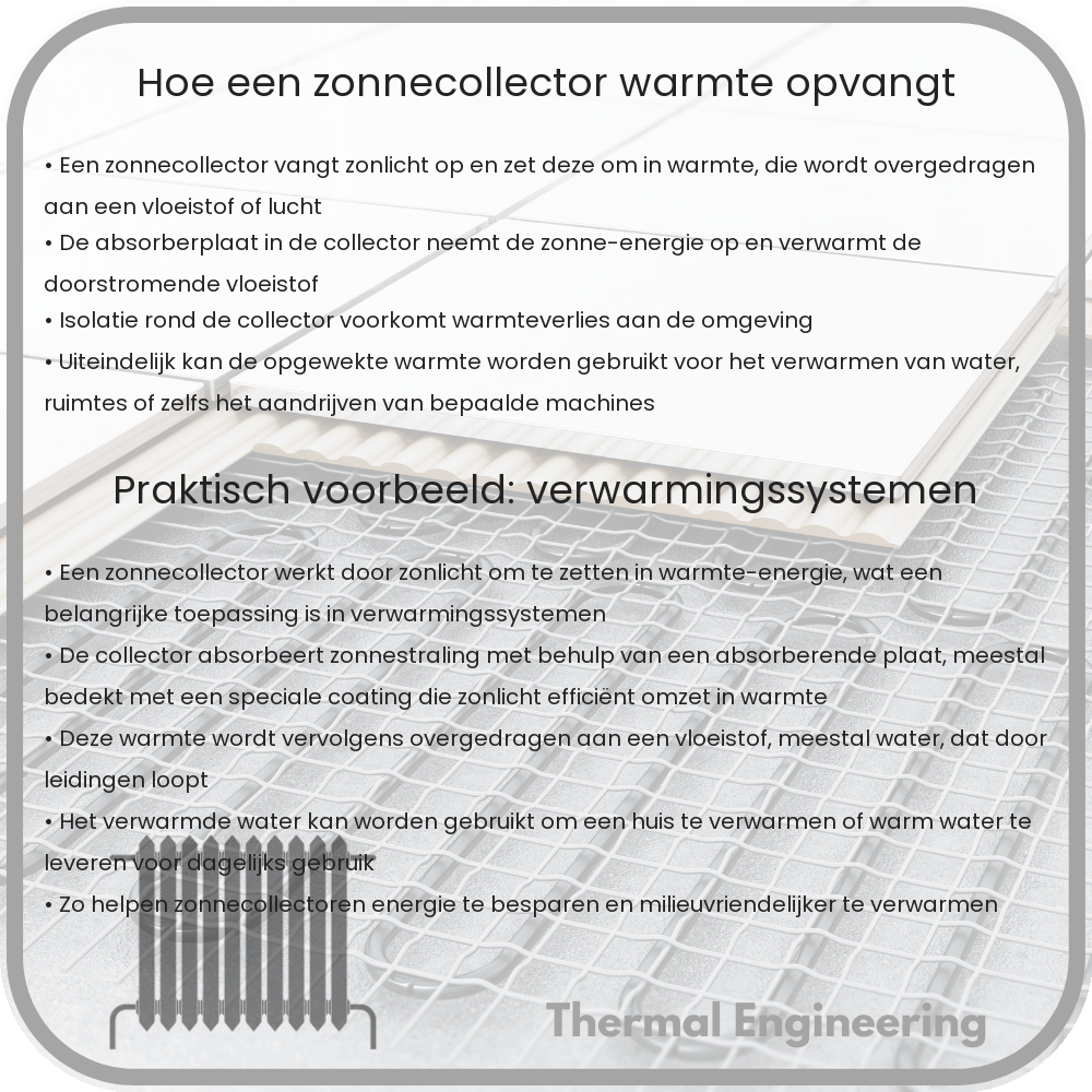 Hoe een zonnecollector warmte opvangt