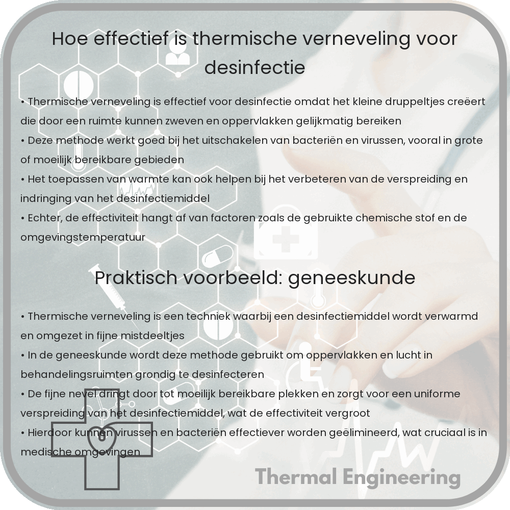 Hoe effectief is thermische verneveling voor desinfectie?