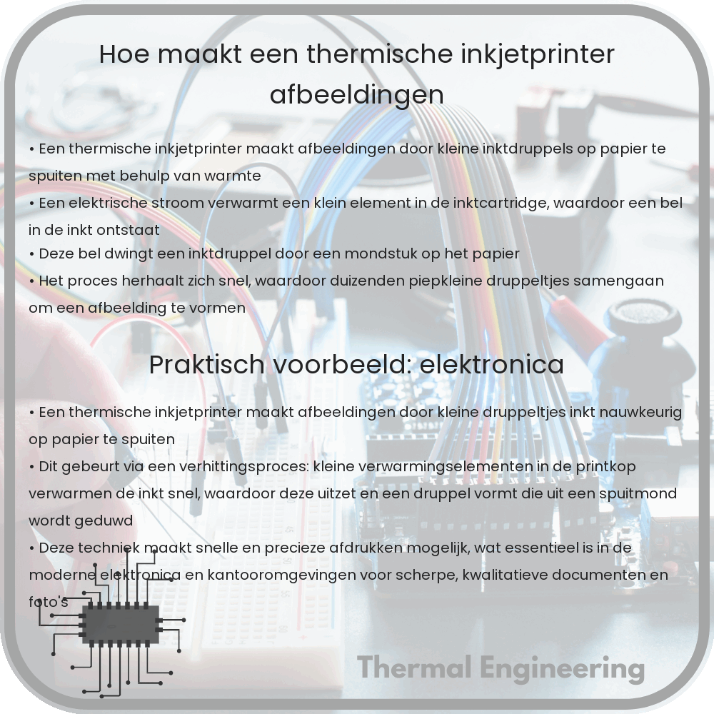 Hoe maakt een thermische inkjetprinter afbeeldingen?