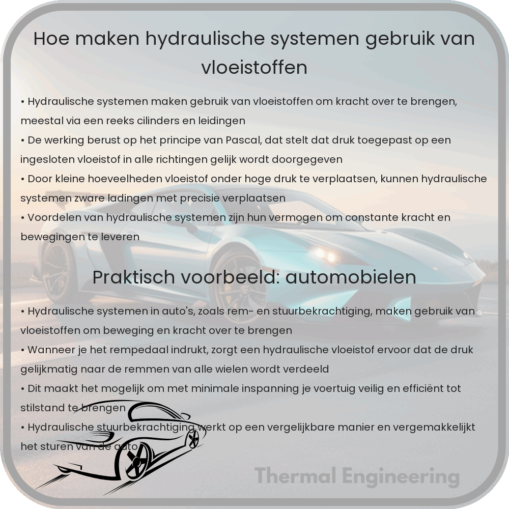 Hoe Maken Hydraulische Systemen Gebruik van Vloeistoffen?