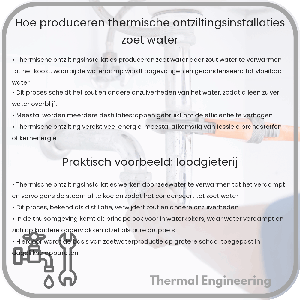 Hoe produceren thermische ontziltingsinstallaties zoet water?