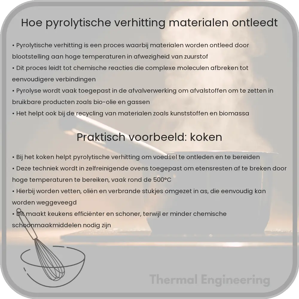 Hoe pyrolytische verhitting materialen ontleedt