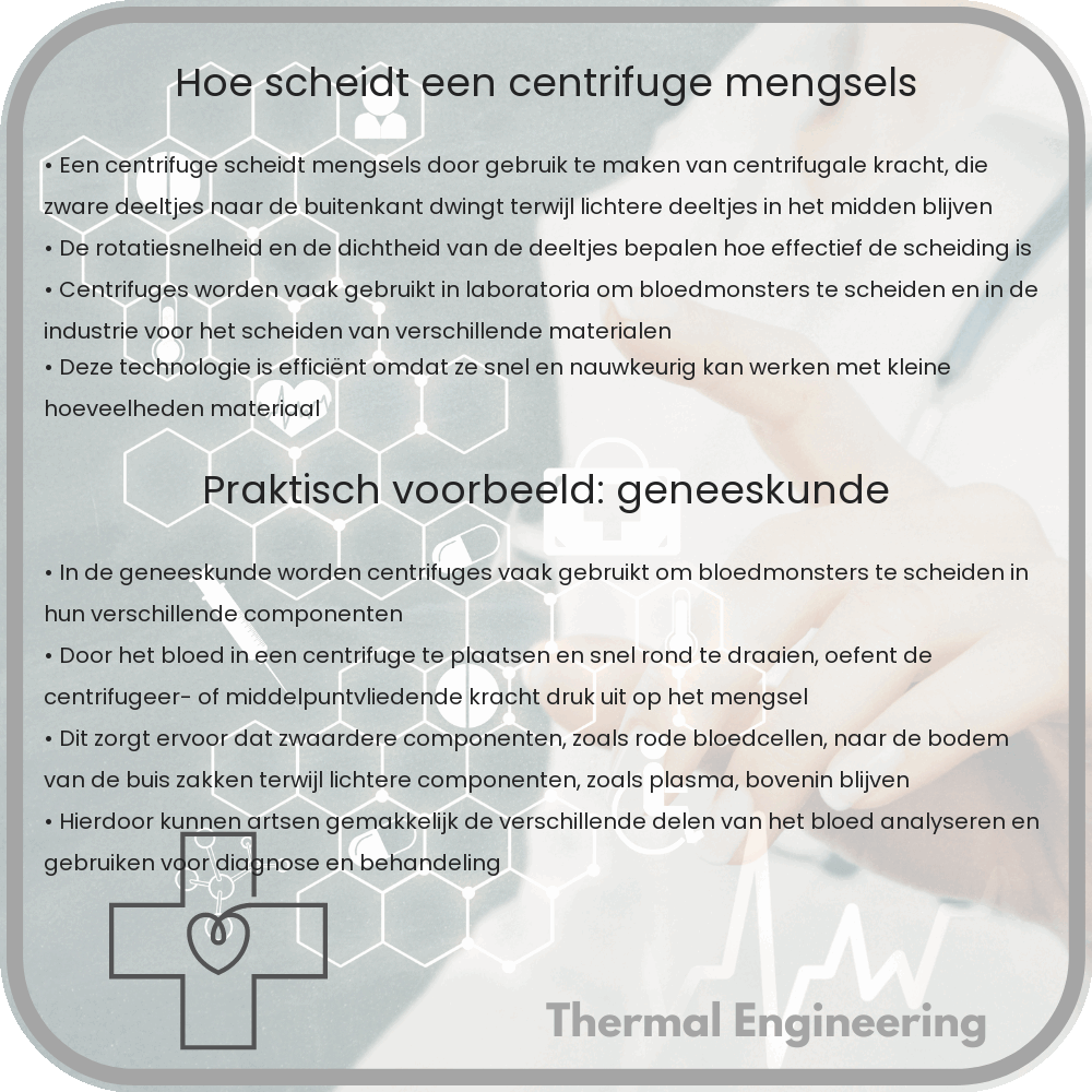 Hoe scheidt een centrifuge mengsels