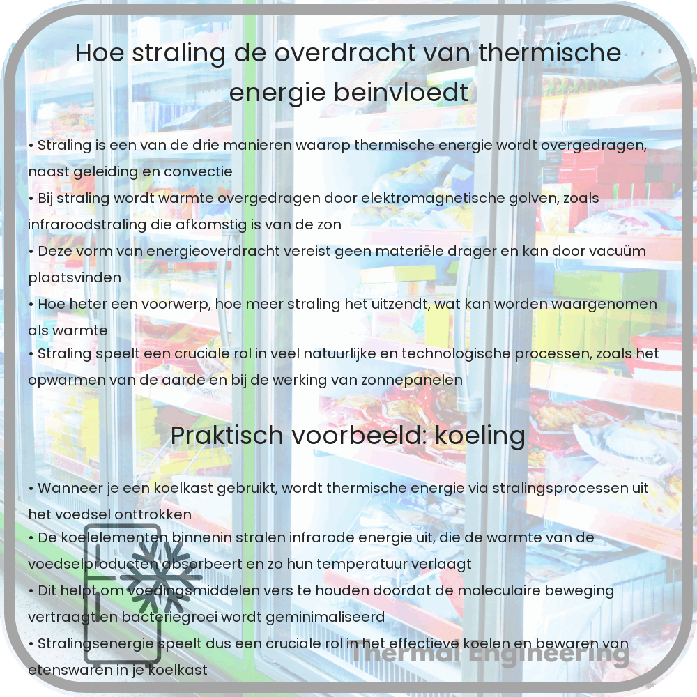 Hoe straling de overdracht van thermische energie beïnvloedt