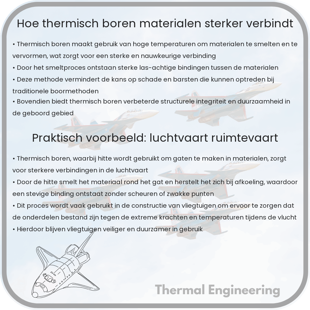 Hoe thermisch boren materialen sterker verbindt