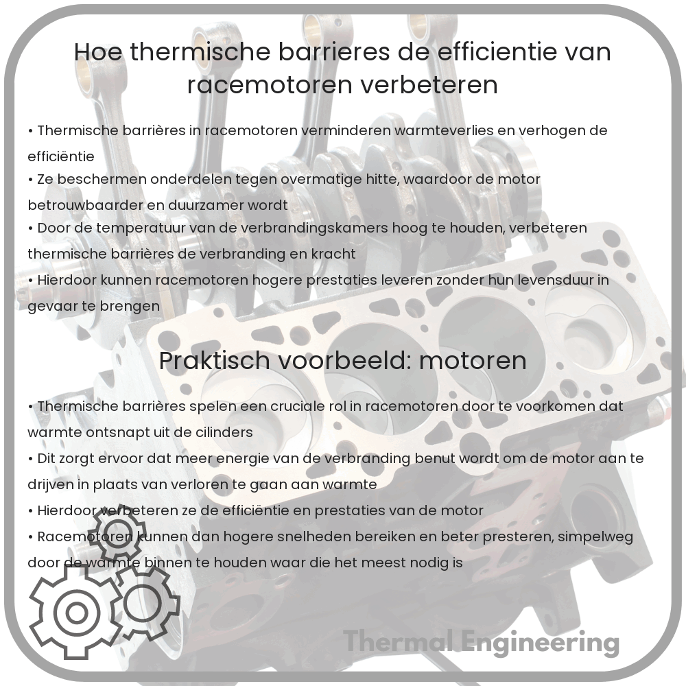 Hoe thermische barrières de efficiëntie van racemotoren verbeteren