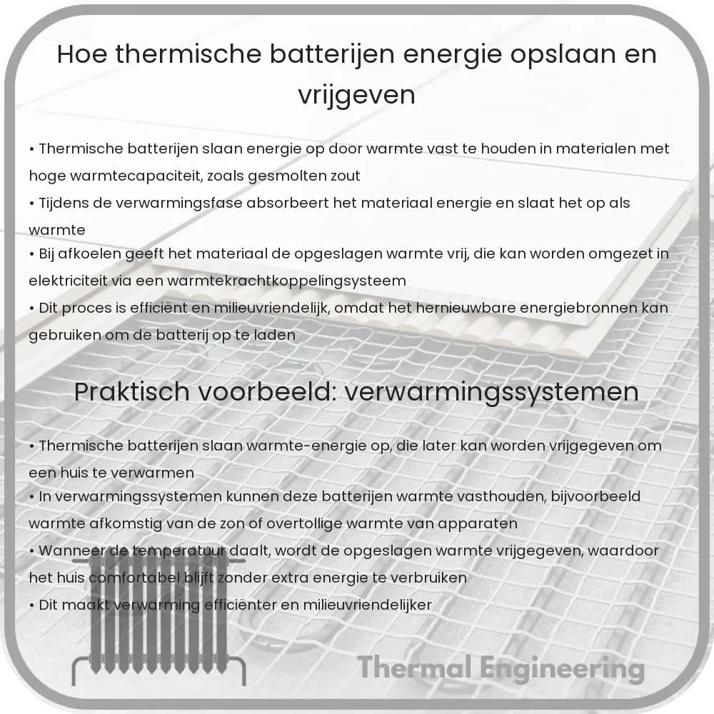 Hoe thermische batterijen energie opslaan en vrijgeven