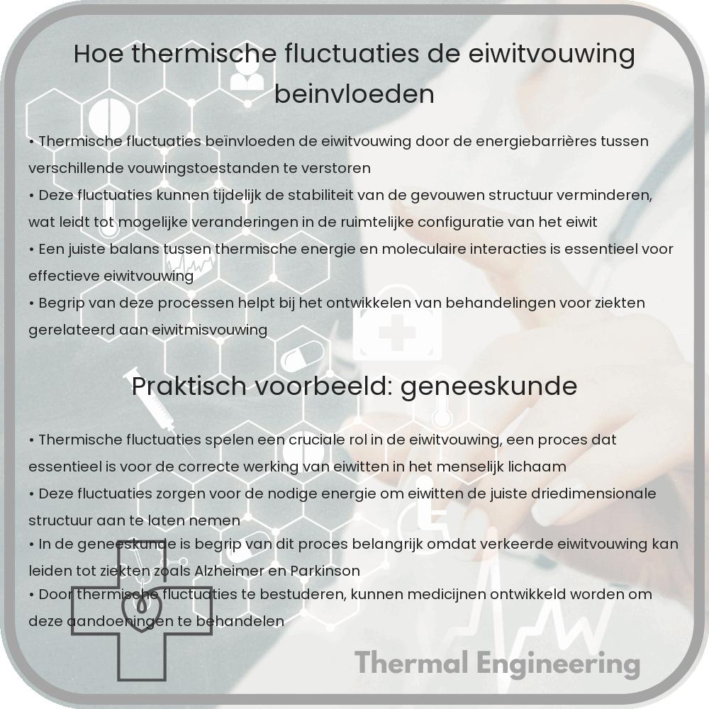 Hoe thermische fluctuaties de eiwitvouwing beïnvloeden