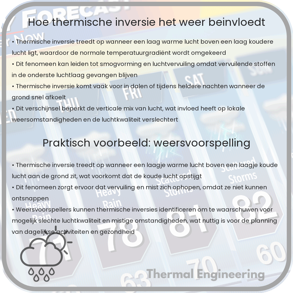 Hoe thermische inversie het weer beïnvloedt