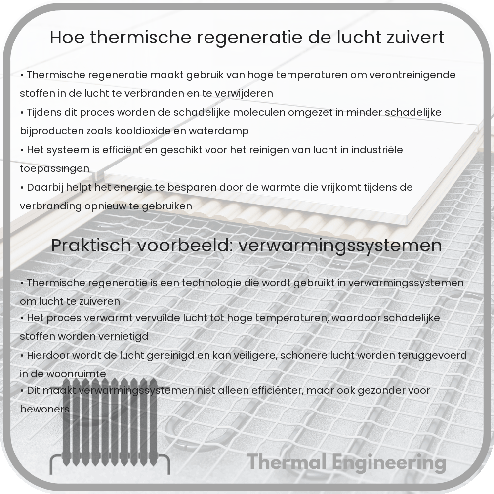 Hoe thermische regeneratie de lucht zuivert
