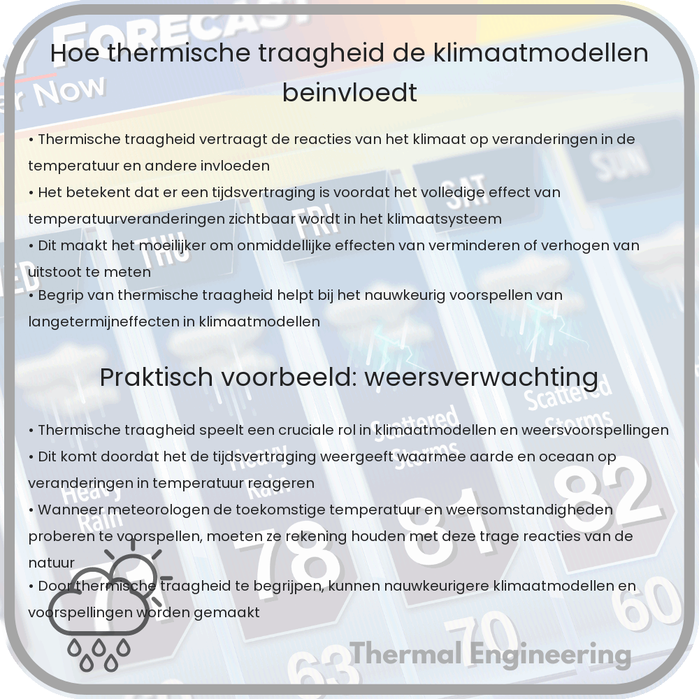 Hoe thermische traagheid de klimaatmodellen beïnvloedt
