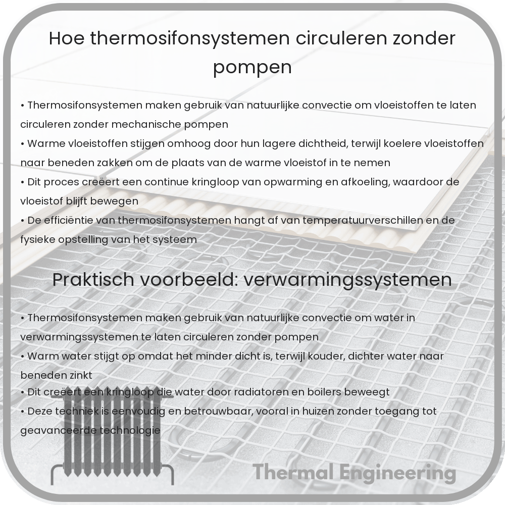 Hoe thermosifonsystemen circuleren zonder pompen