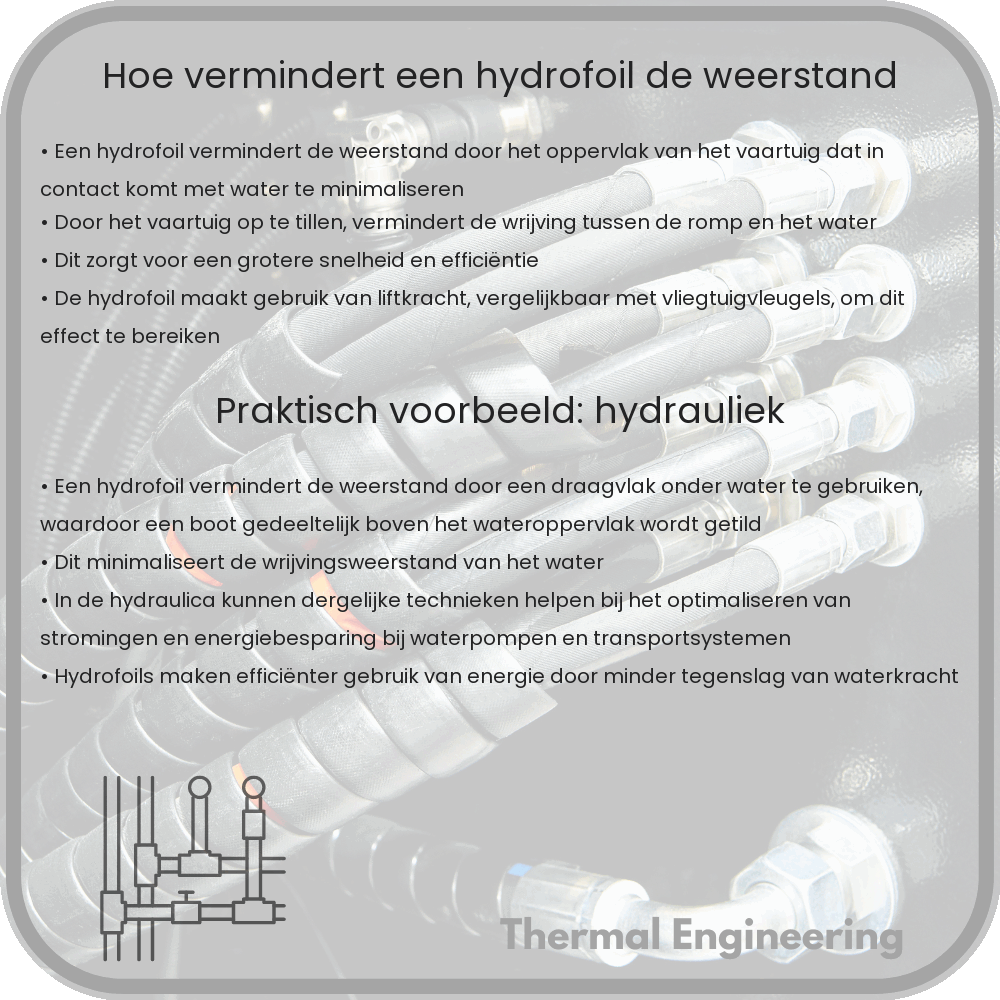 Hoe vermindert een hydrofoil de weerstand