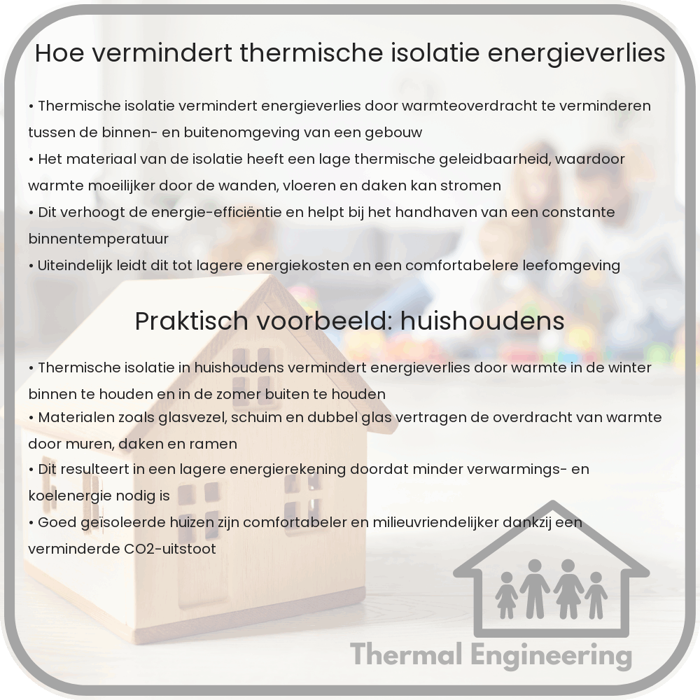 Hoe vermindert thermische isolatie energieverlies?