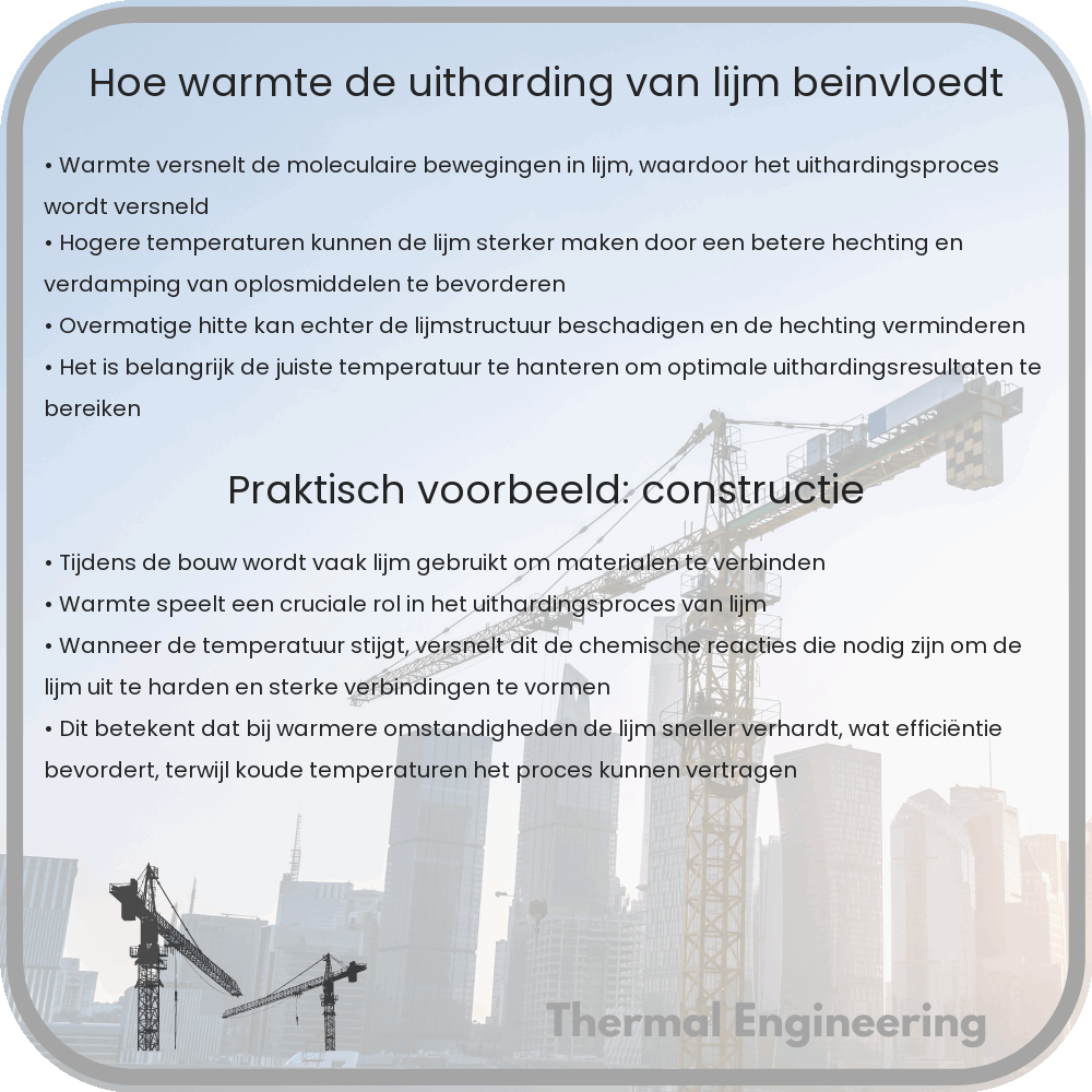 Hoe warmte de uitharding van lijm beïnvloedt