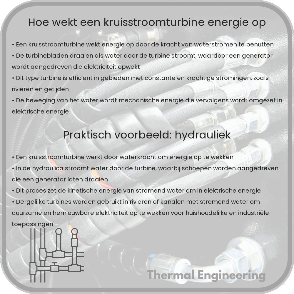 Hoe wekt een kruisstroomturbine energie op